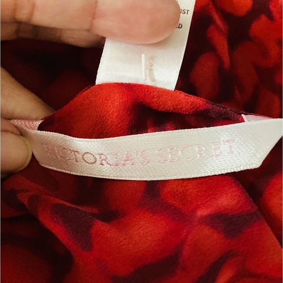 Victoria’s Secret red python print sheer silk slip dress with low back and tie.M - Picture 4 of 5